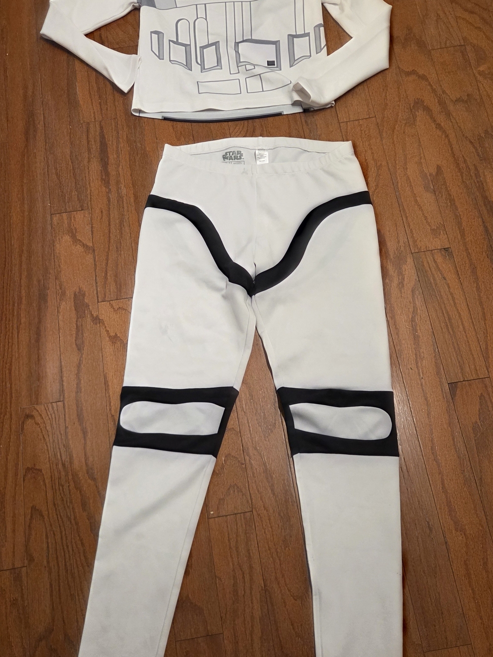 Women's XL Stormtrooper Costume Crop Top and Leggings